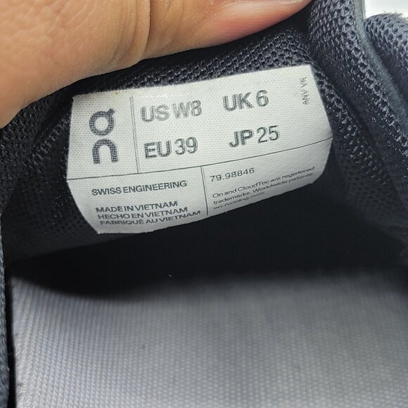 On Cloud 5 Combo Womens 8 Black Athletic Shoes Running Walking Outdoors Comfort - Picture 6 of 14